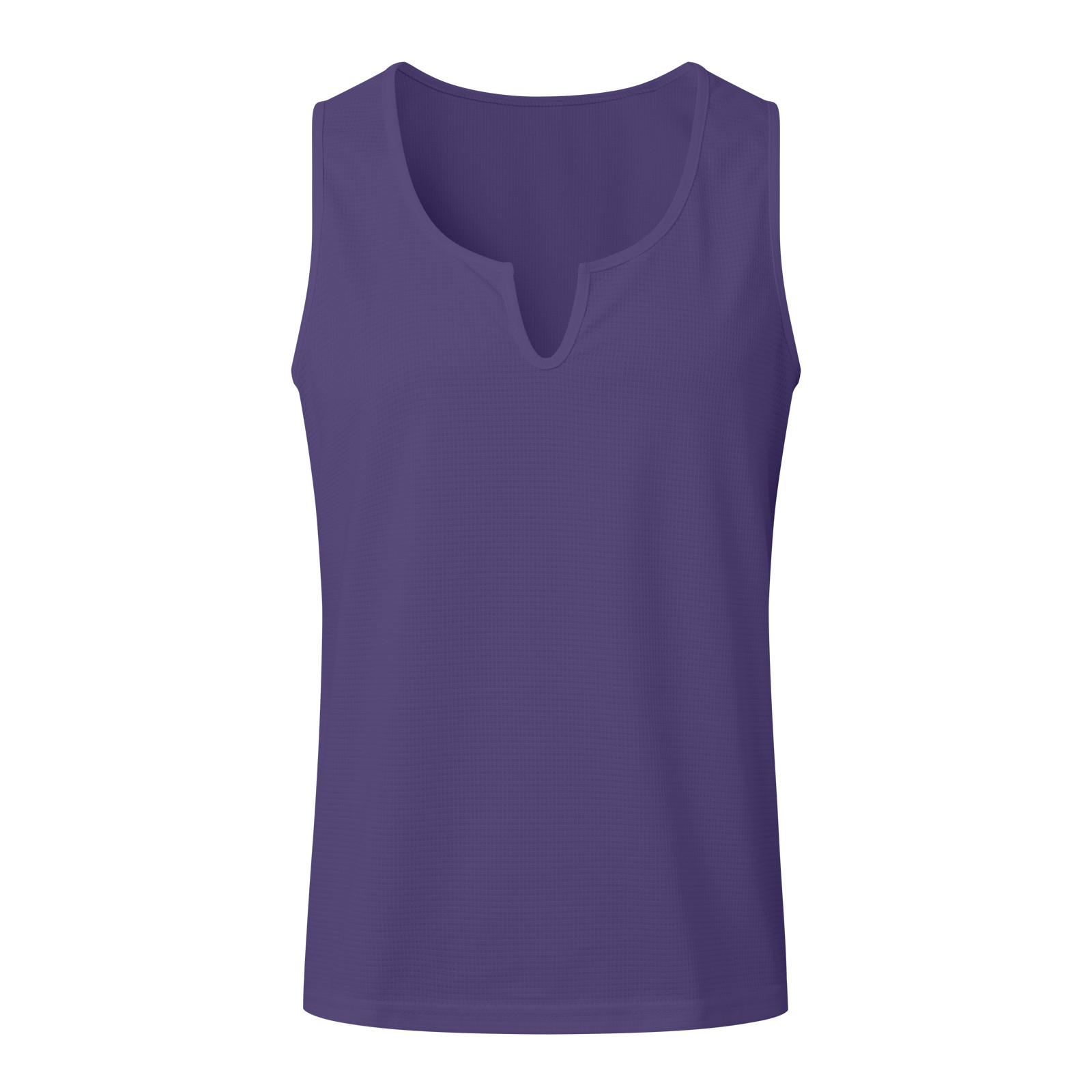 thumbnail image 4 of Camiseta sin mangas con cuello en V para hombre, poliéster transpirable, informal de verano, corte holgado, tallas S-XXXL., 4 of 5